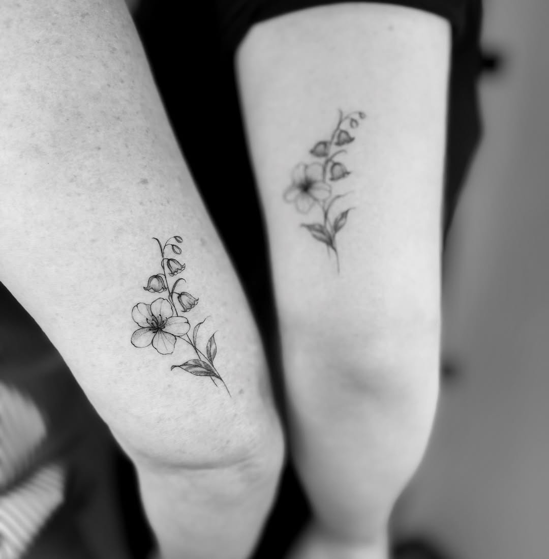 Life of the Valley with a Large Cherry Blossom