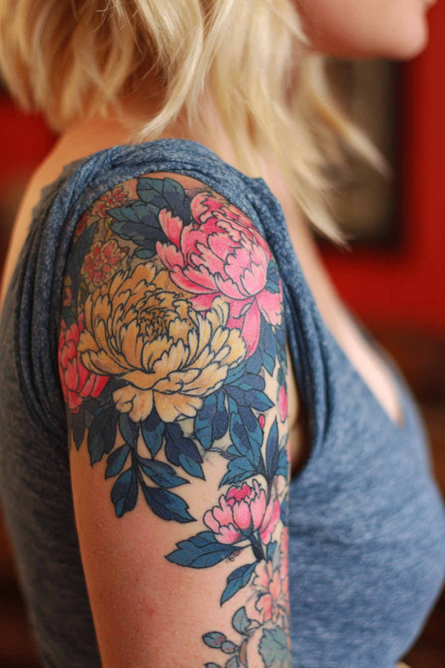 pink-floral-tattoo