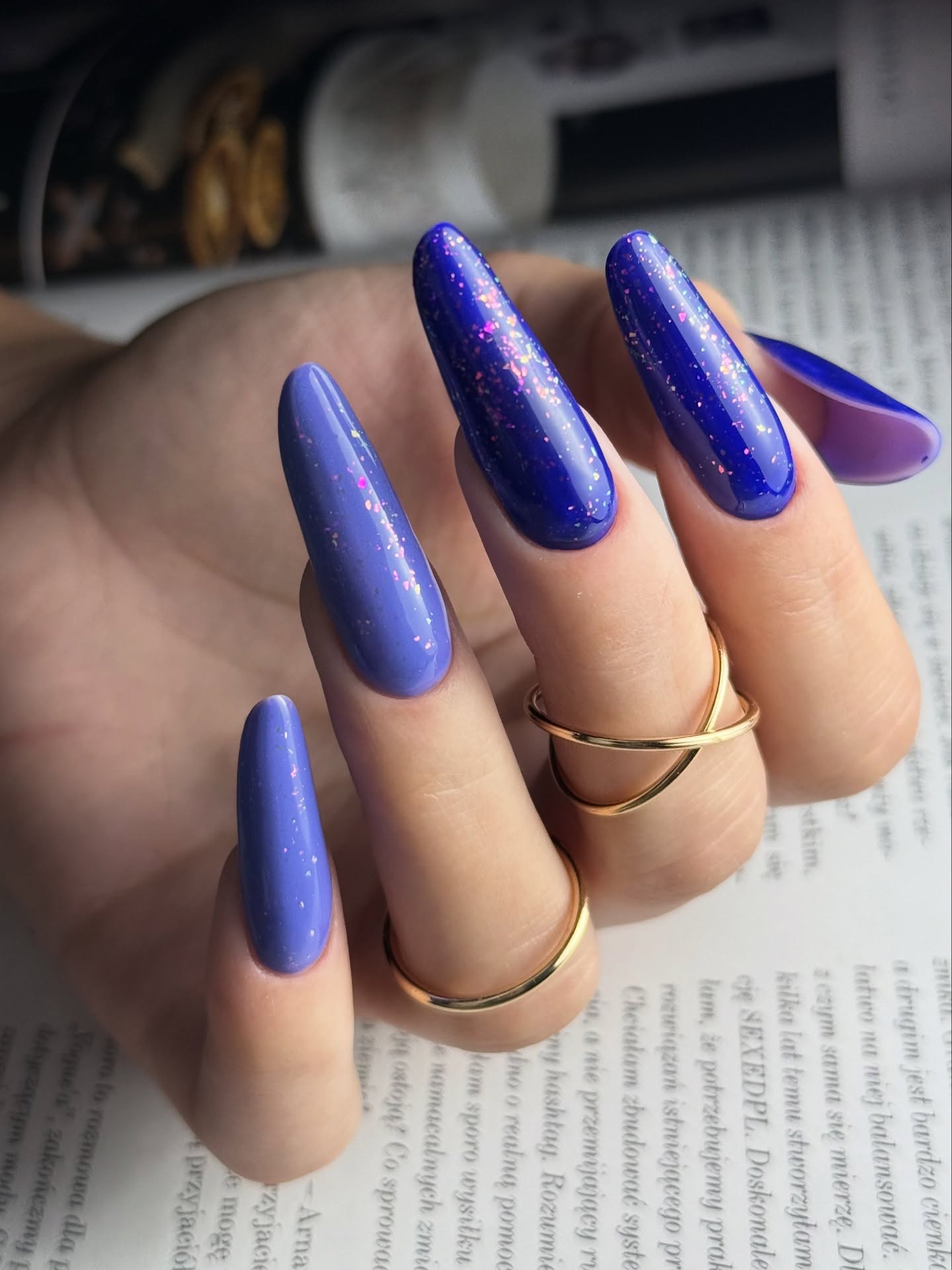 long-blue-nails