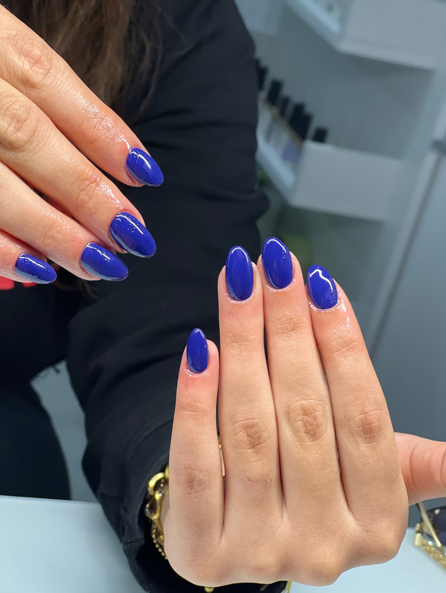 almond-blue-nails