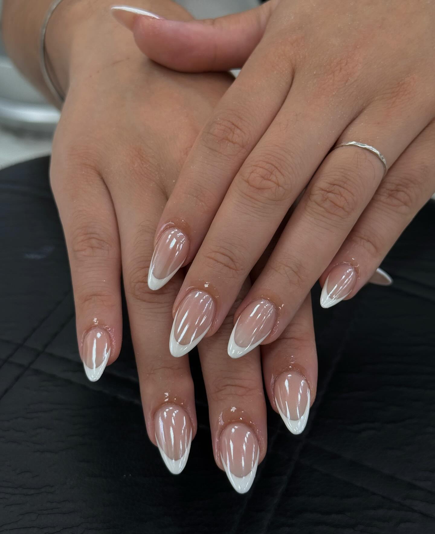 shiny-french-nails