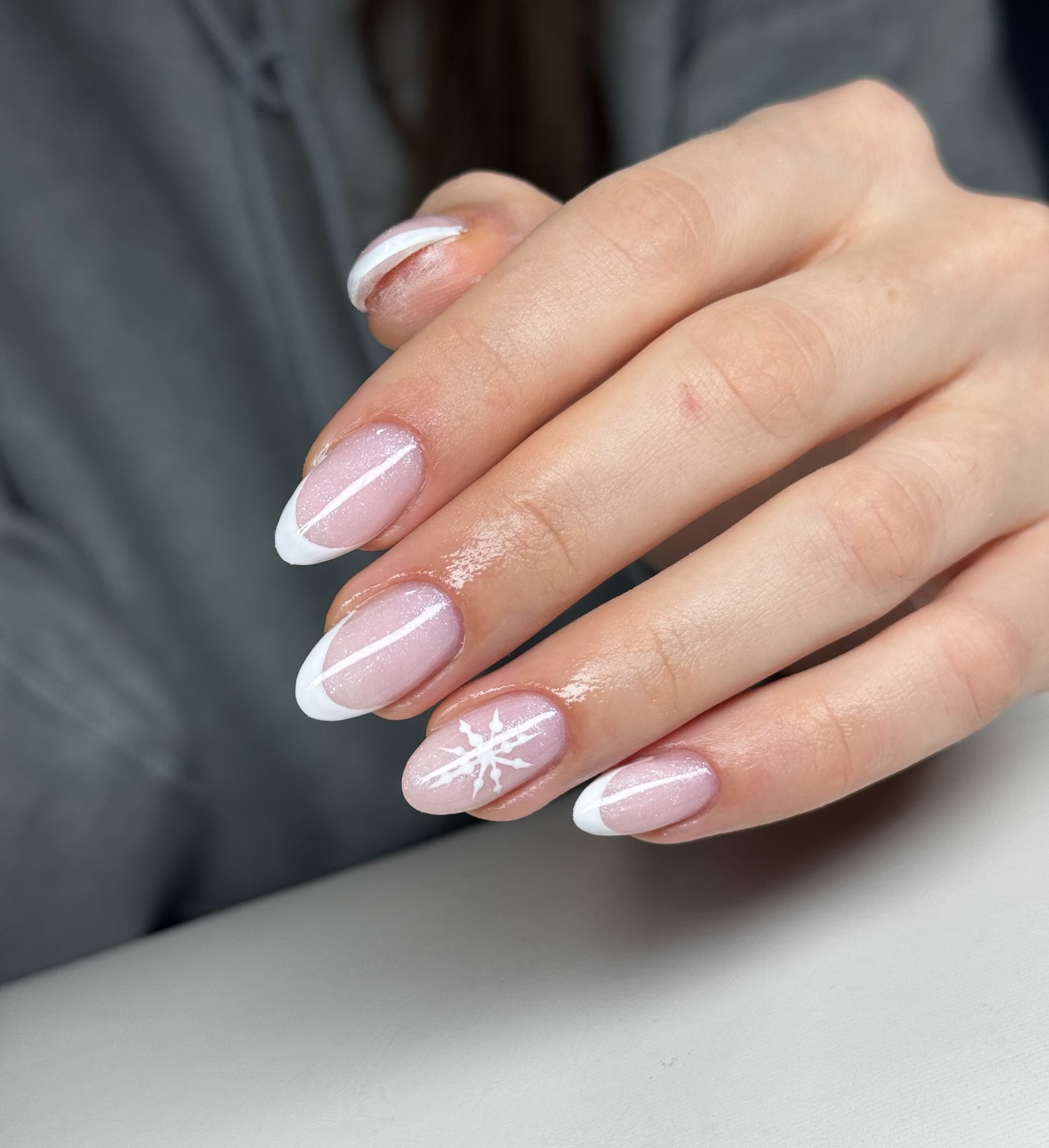 silver-french-nails