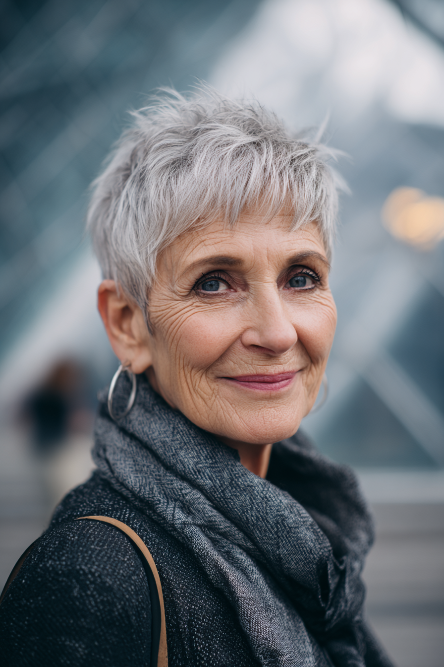 short-gray-spiky-cut