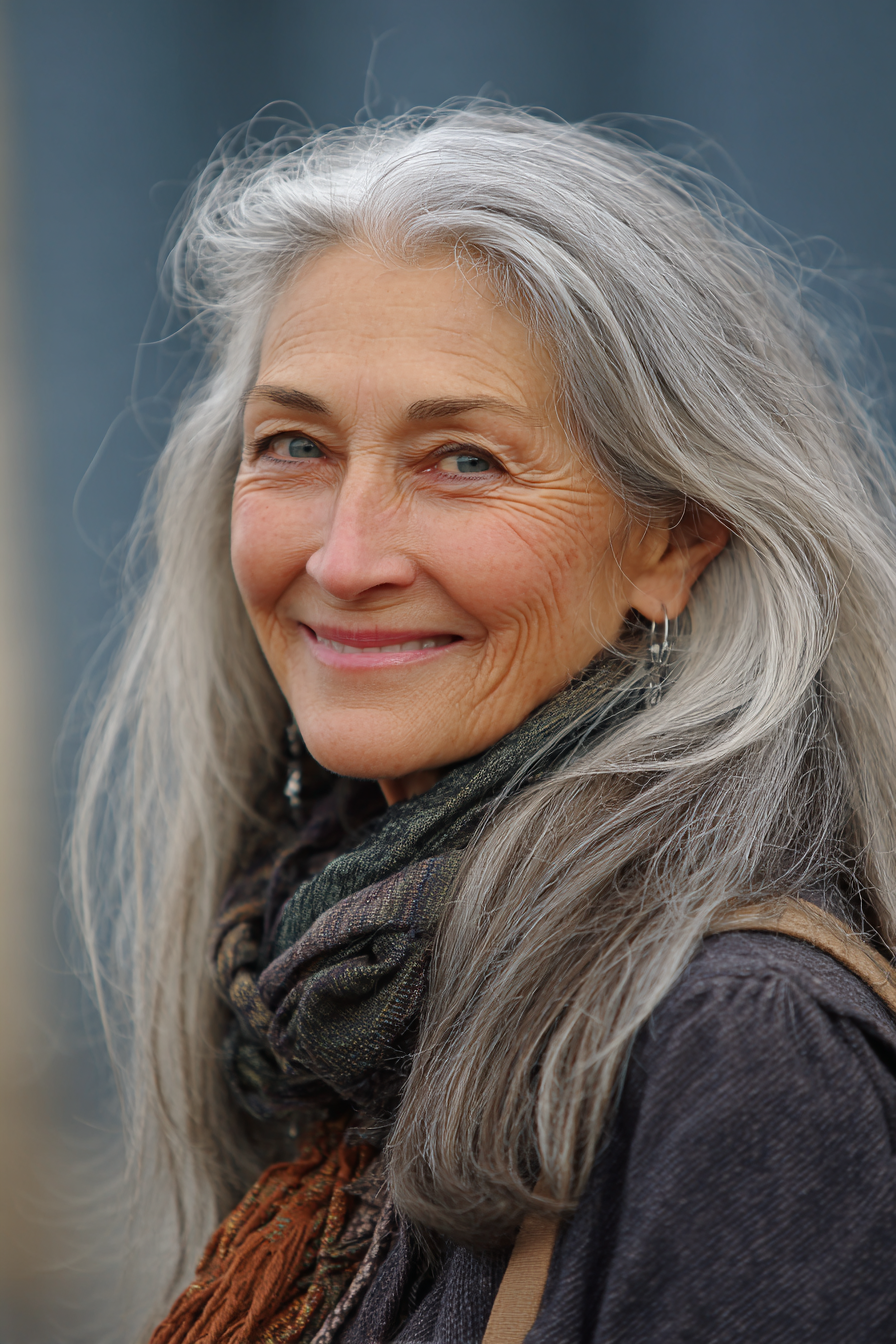 30 Long Gray Hairstyles For Women Over 50 Fabbon