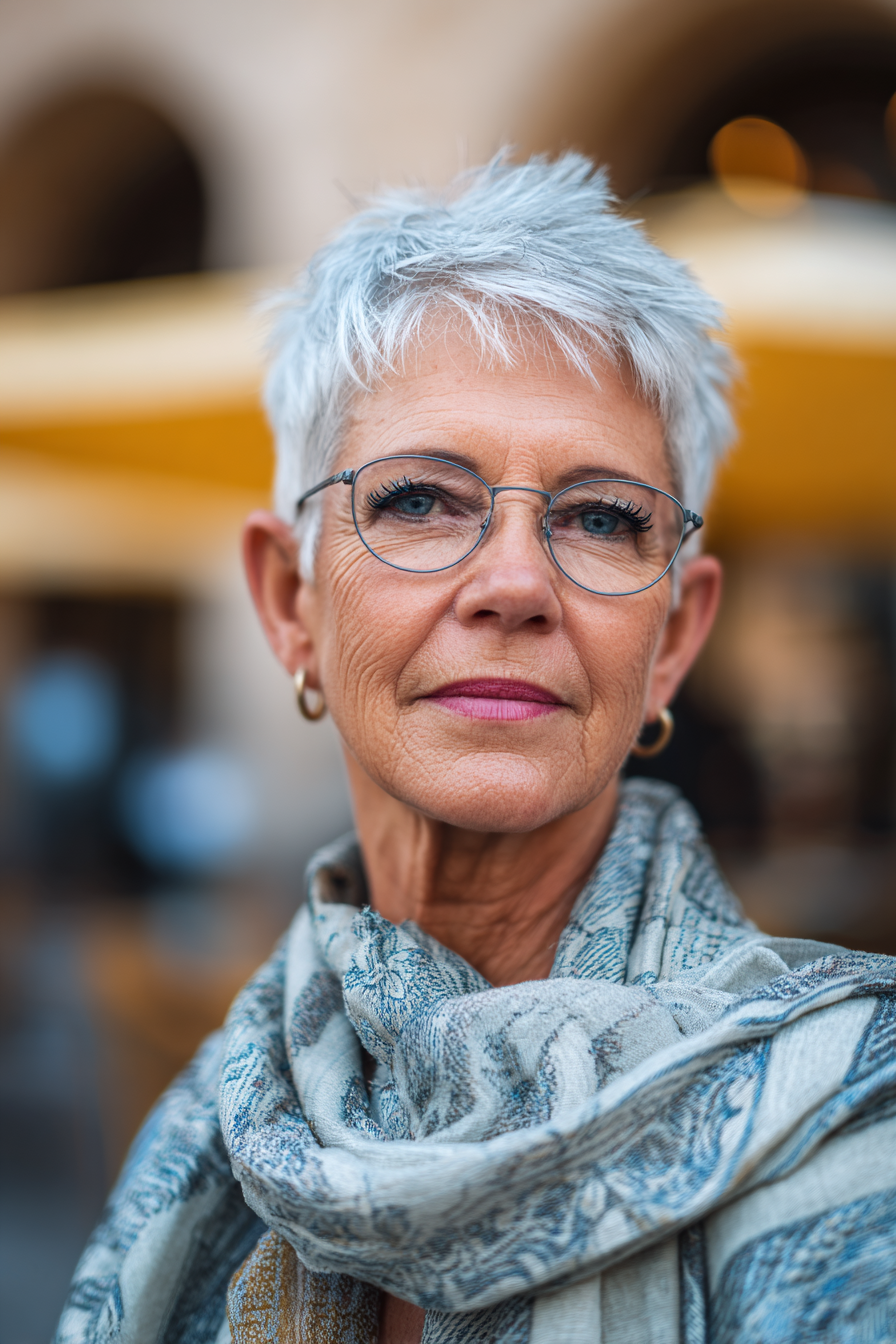 round-frame-with-short-gray-hair