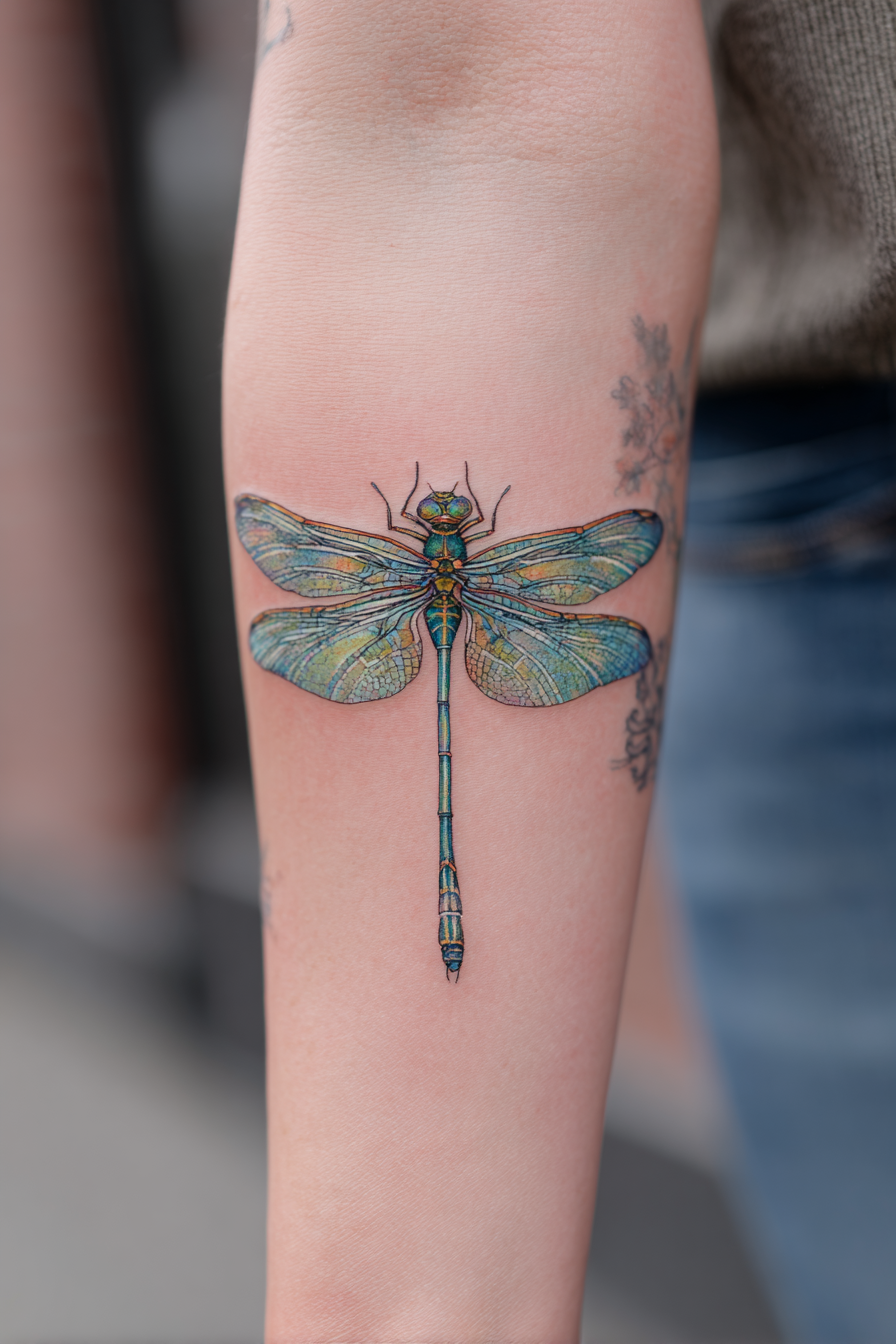 green-dragonfly-tattoo