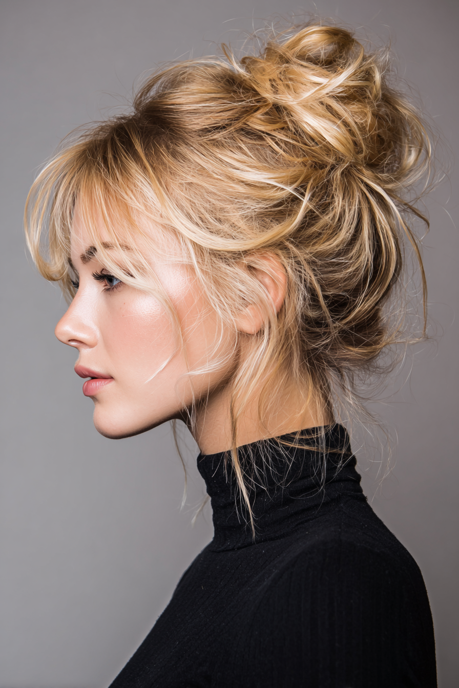 messy-bun-with-bangs