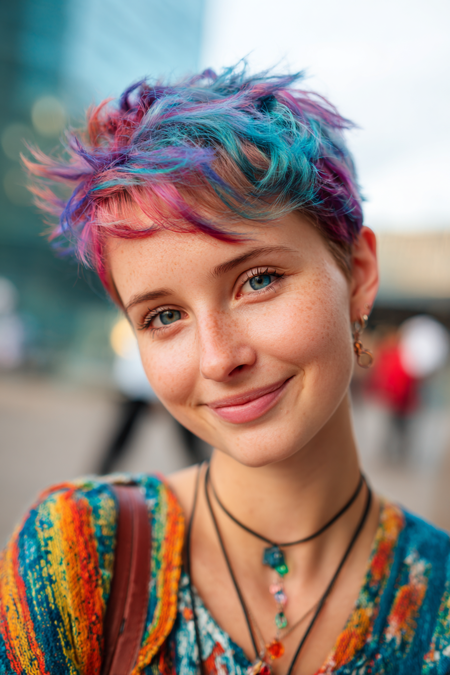 colorful-short-pixie