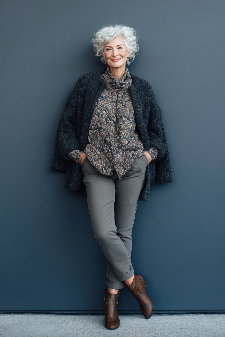 gray-floral-top-with-matching-pant