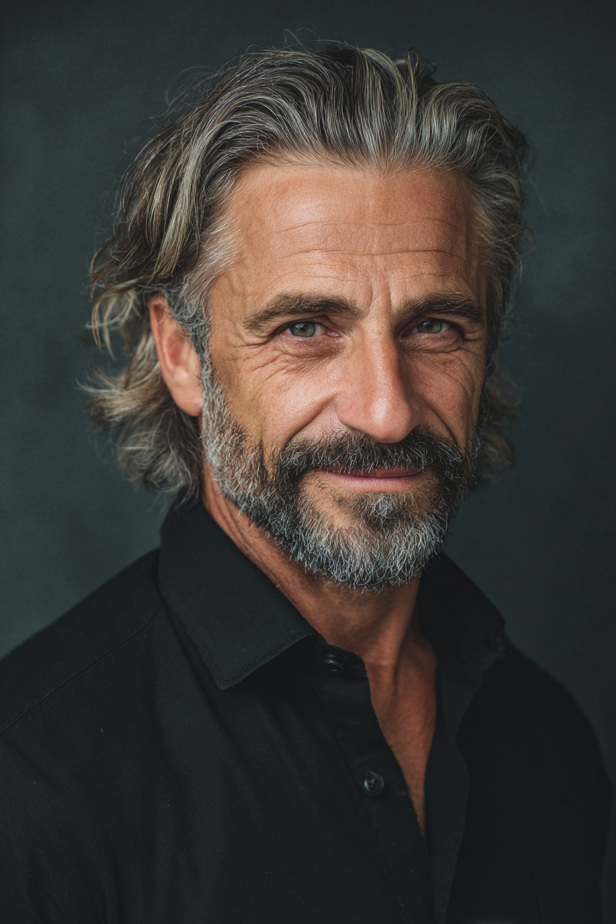 Slick-back-long-gray