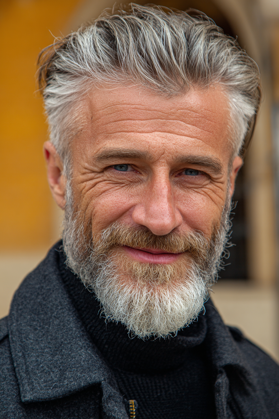 Textured Salt and Pepper Quiff