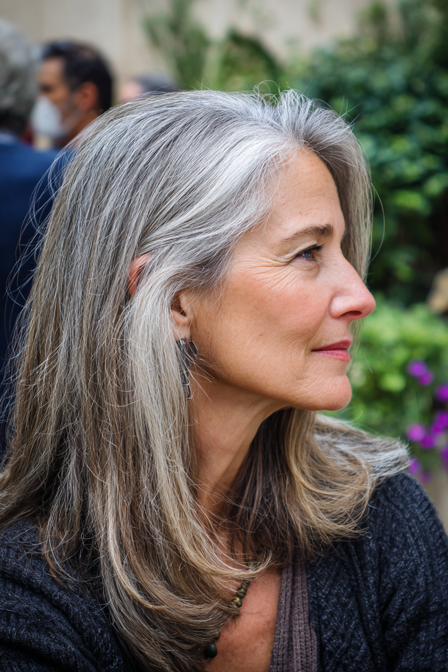 side-parted-shoulder-length-gray-blended-lowlights