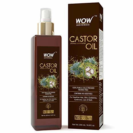 Wow 100% Pure Castor Oil- Cold Pressed- for Stronger Hair, Skin & Nails- No Mineral Oils & Silicones