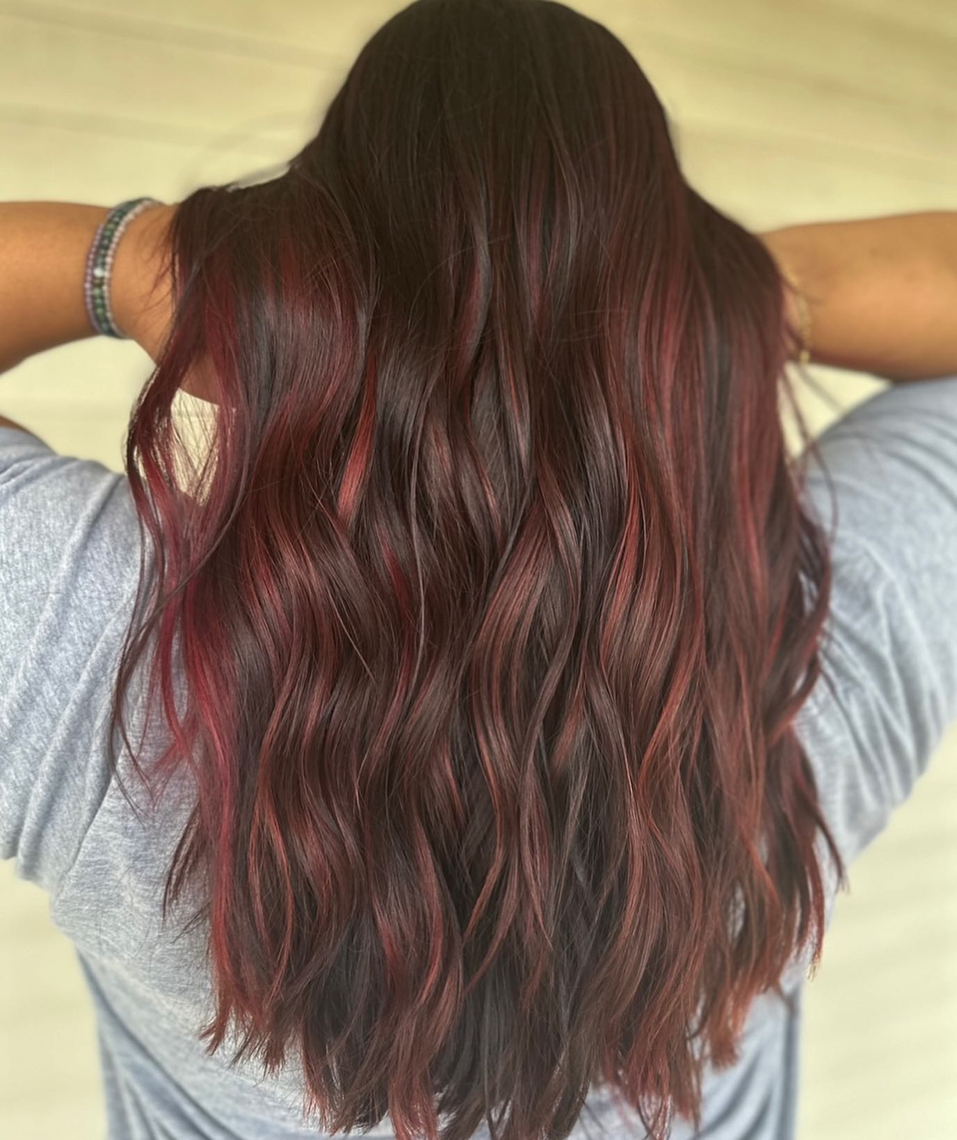 long-wavy-cherry-cola-balayage copy