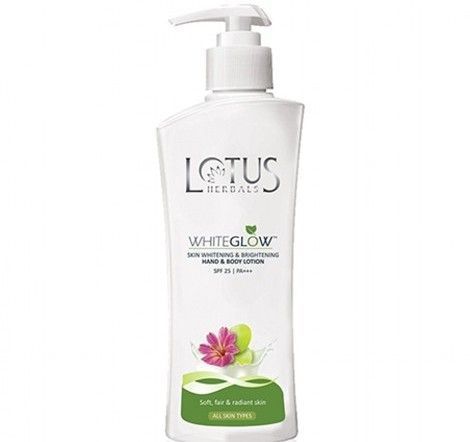 Lotus Herbals White Glow Skin Whitening Brightening Hand and Body Lotion SPF 25
