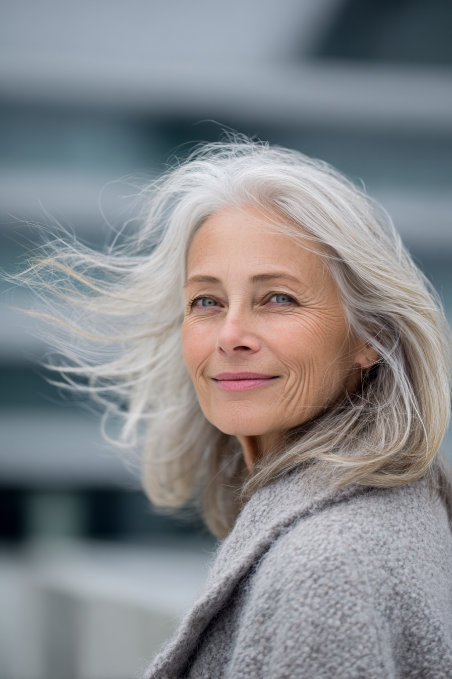 center-parted-gray-lob-for-fine-hair