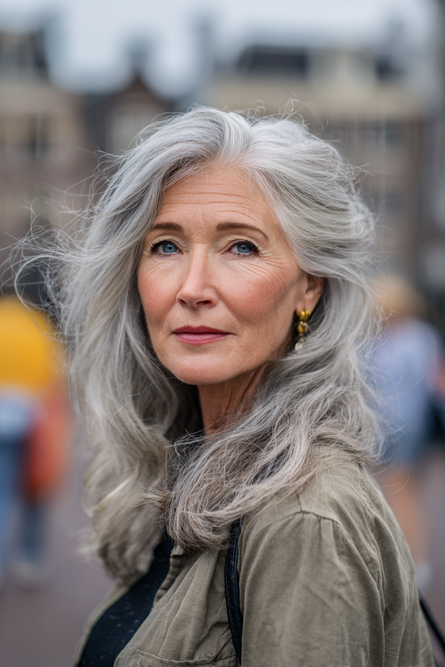 shoulder-length-gray-haircut