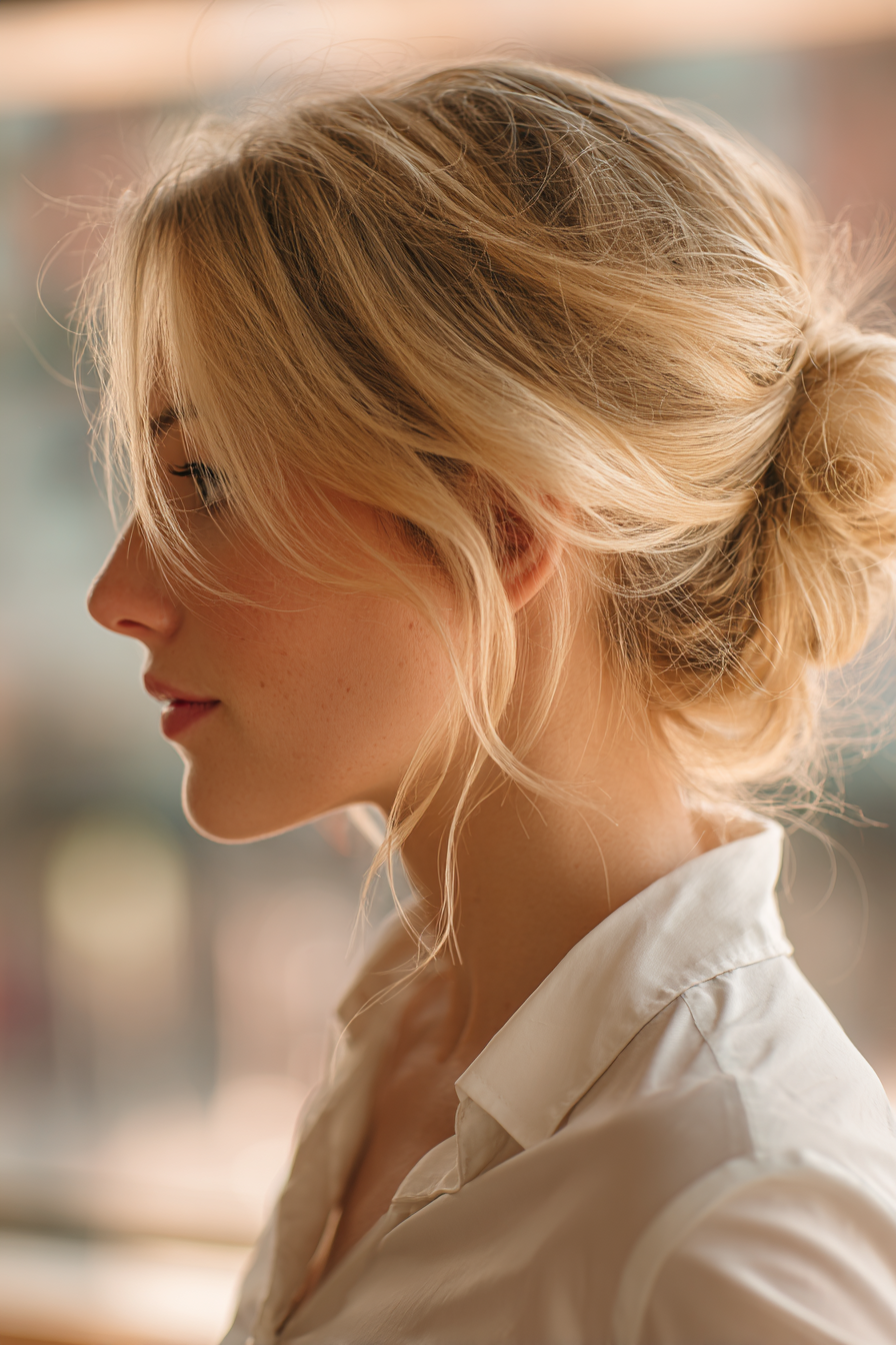 low-bun-for-office-look