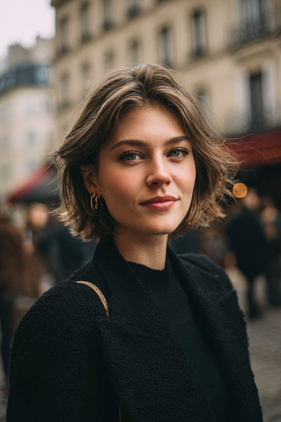 middle-parted-short-hair-with-highlights