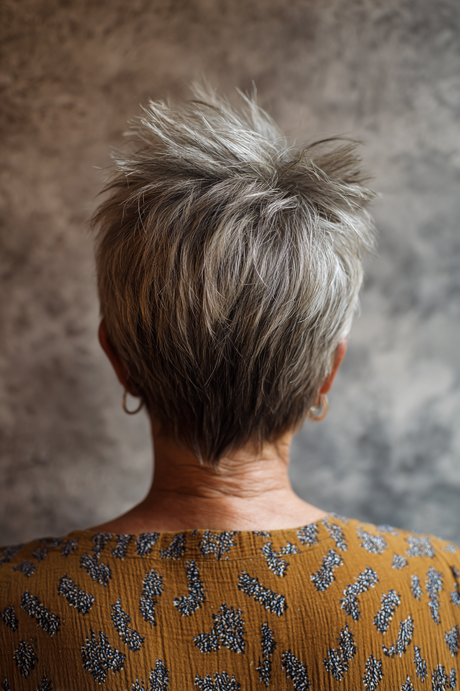 spiky-gray-pixie