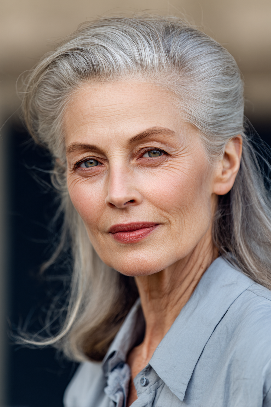 slick-back-long-gray-hair