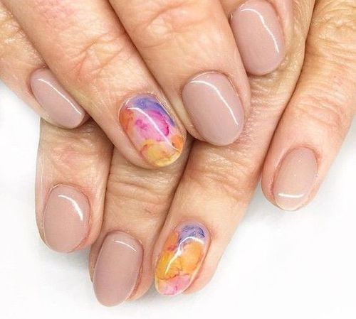 Fading Florals Nail Art