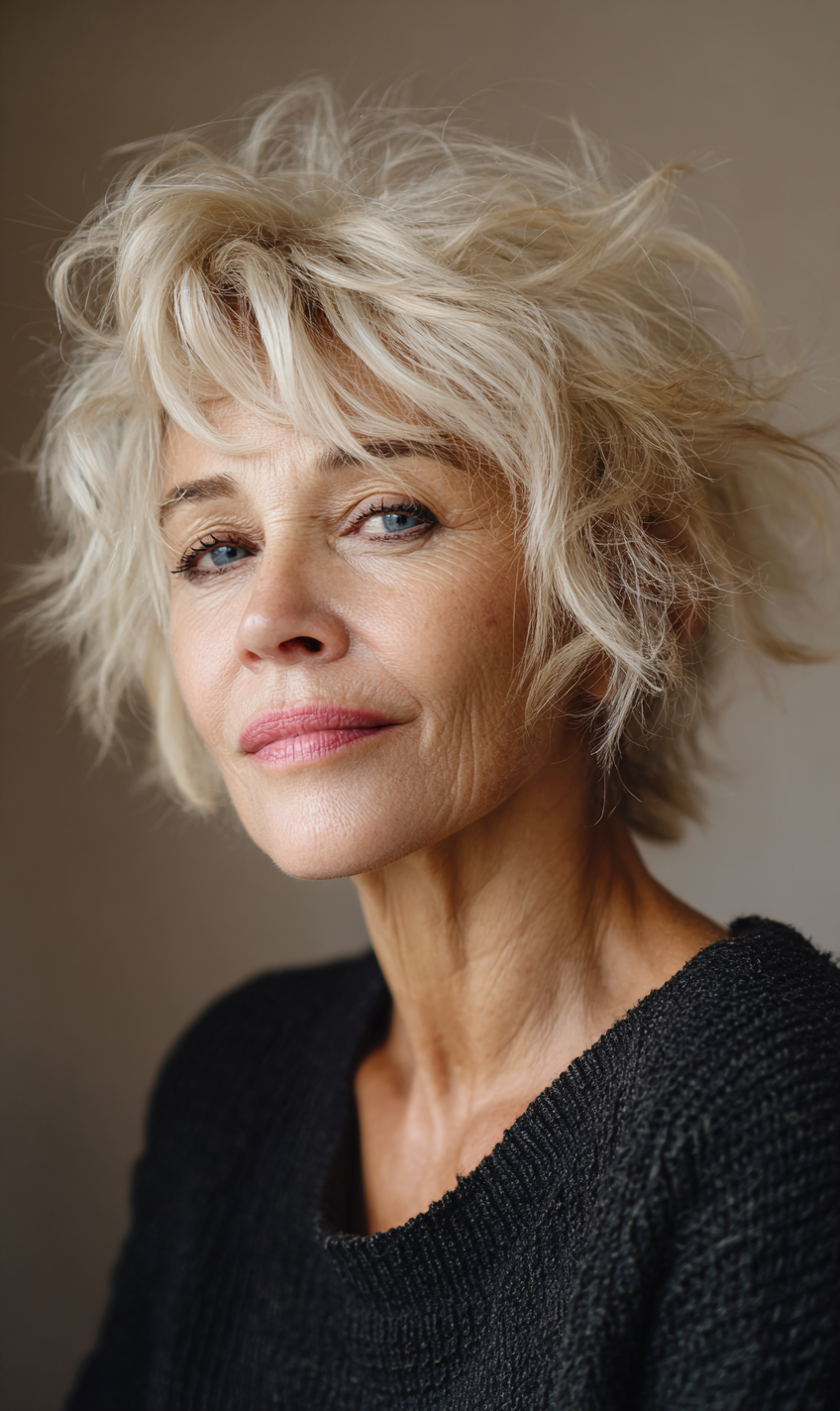 blonde-short-messy-cut
