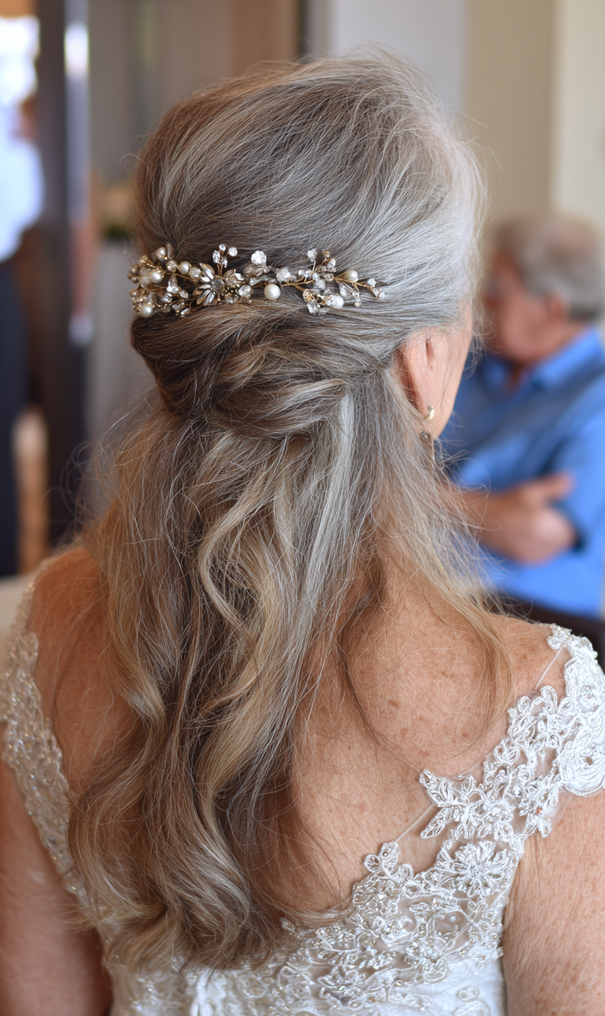 straight-gray-half-up-hair