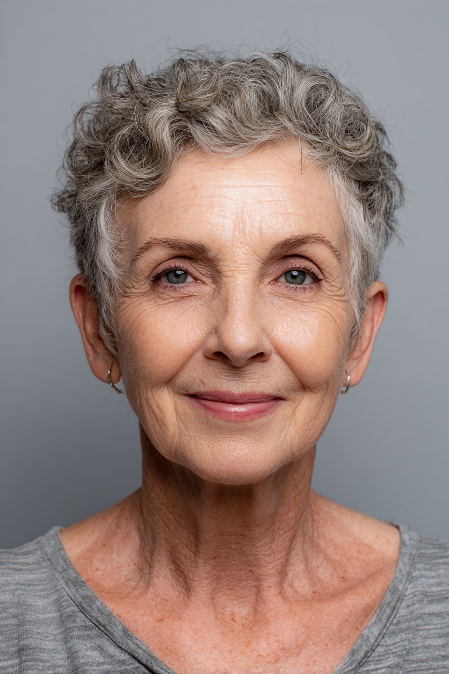 curly-short-layered-gray-hair