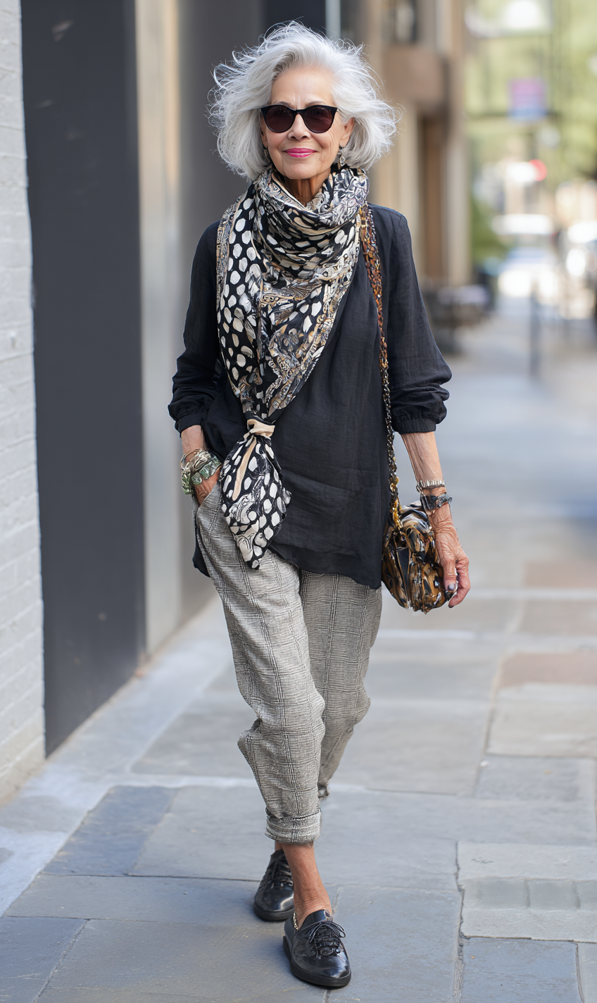 Monochrome Slate Gray Layered Look