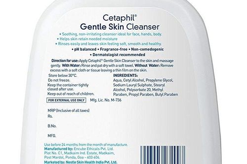 Cetaphil gentle Cleanser ingredients
