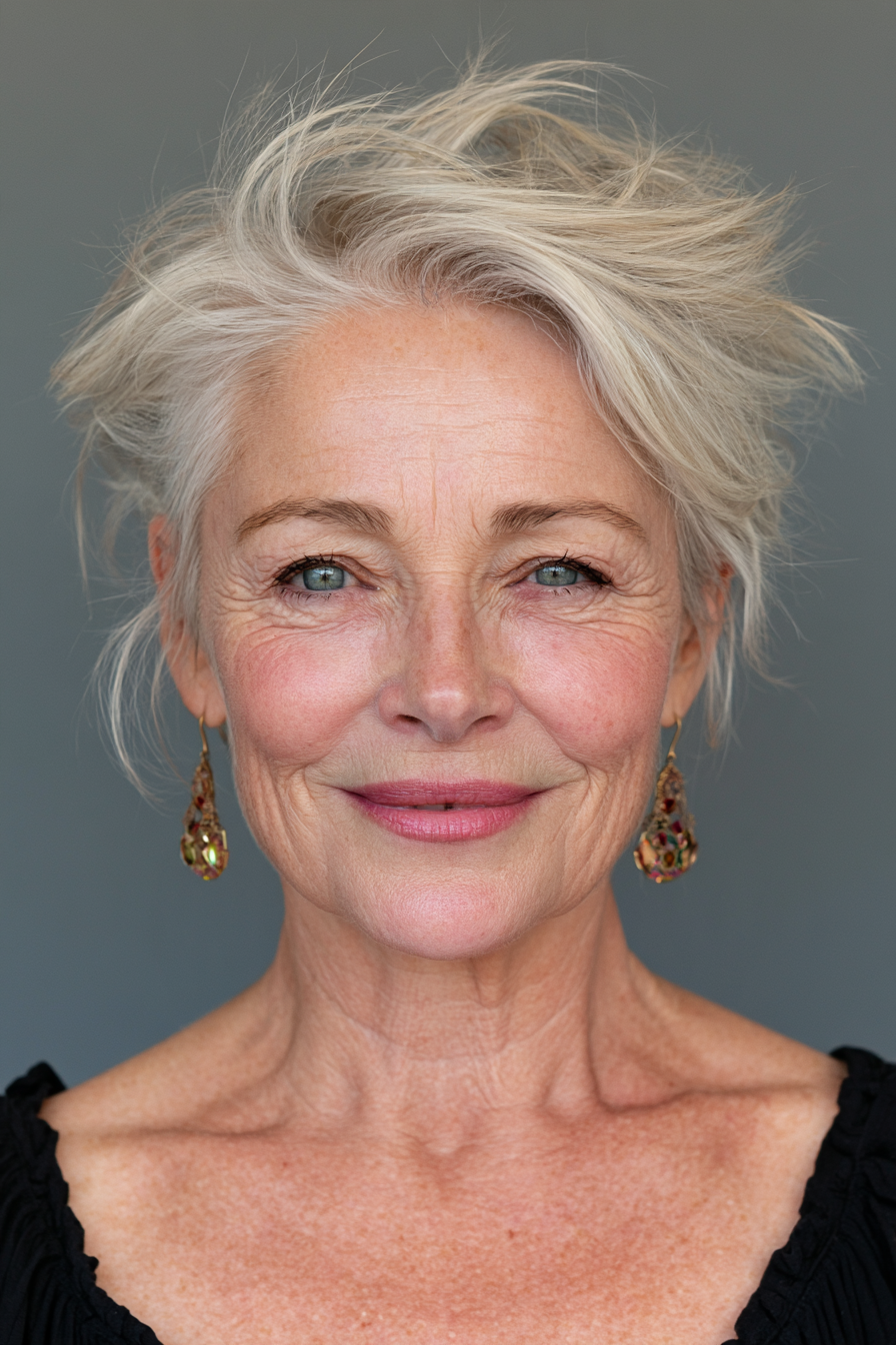 Soft Tousled Platinum Bixie