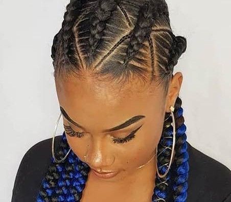 Cornrow braids with extension