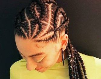 One on one cornrow braids