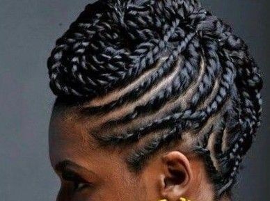 Mohawk with cornrow braids