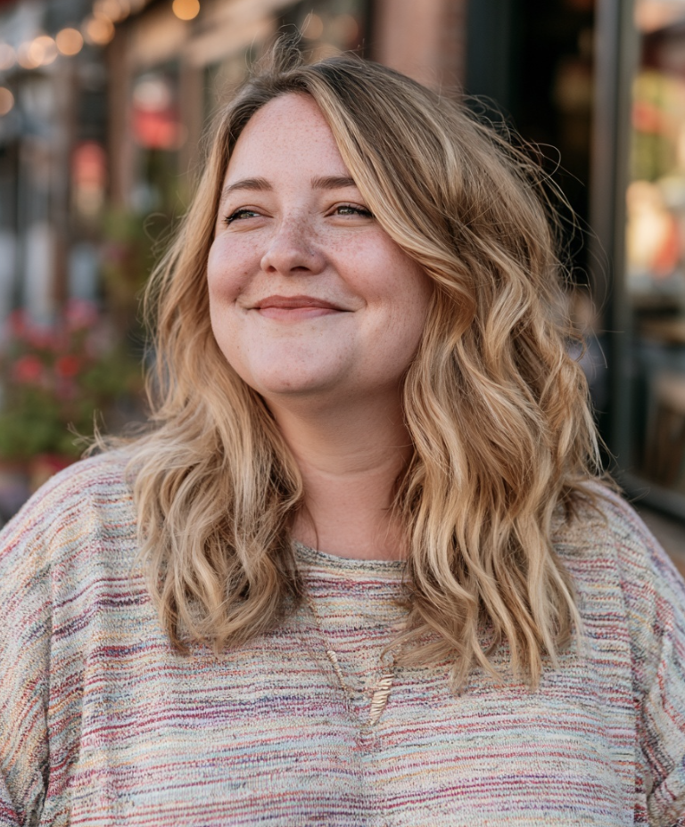 Soft Shag with Side Swept Bangs and Light Layers