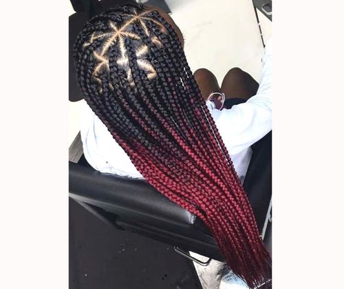 Crochet box braids with triangles