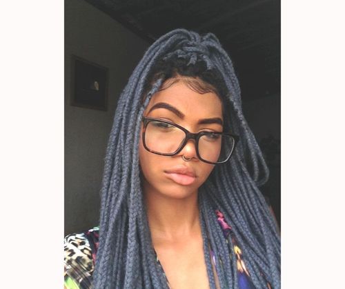 Crochet box braids with color