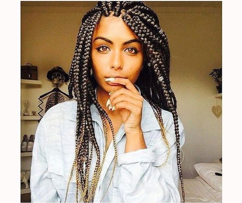 Jumbo box braids hairstyles 2019