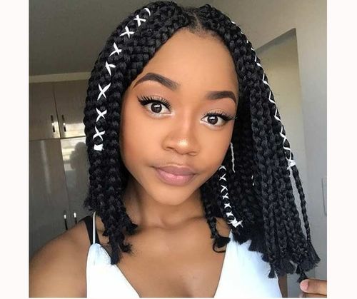 Box braids with string