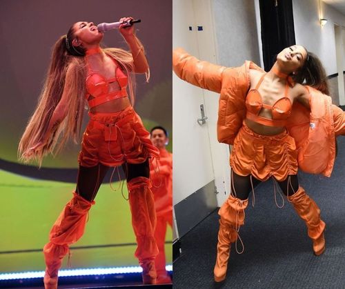 Ariana grande orange hoodie sale