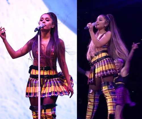 Ariana grande checkered outlet dress