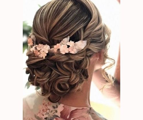 Floral Braids In An Updo