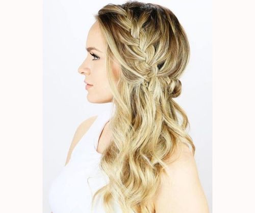 Crown Braid With Loose Waves