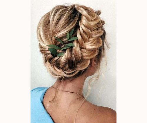 Crown Braids With Leaves