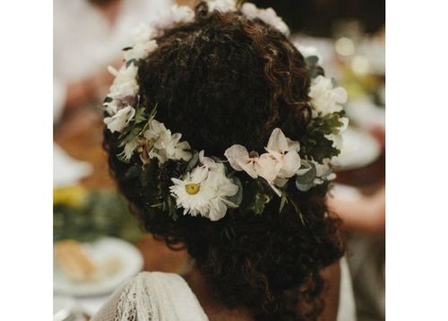 3 the curly updp with flowers