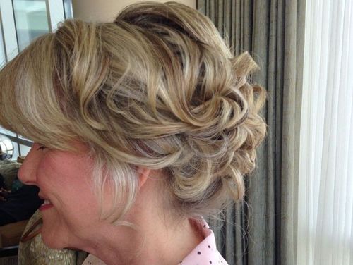 7 curly voluminous updo