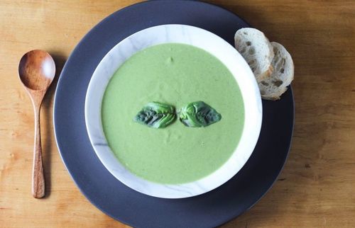 11 Green peas and basil soup