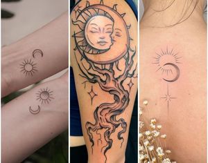 55 Gorgeous Sun And Moon Tattoos With Meaning